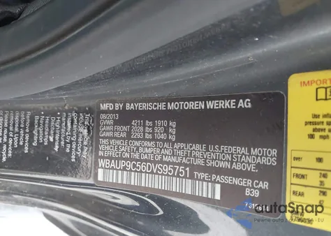 2013 BMW 128I from USA, damaged, VIN WBAUP9C56DVS95751